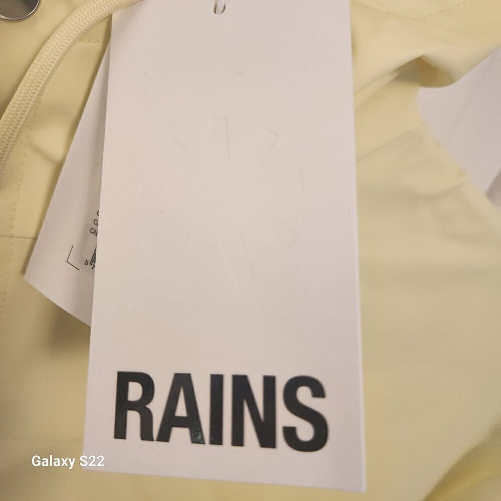 Rains Long Jacket Straw Yellow Raincoat Trench Coat. NWT. Size Various - Picture 2 of 8